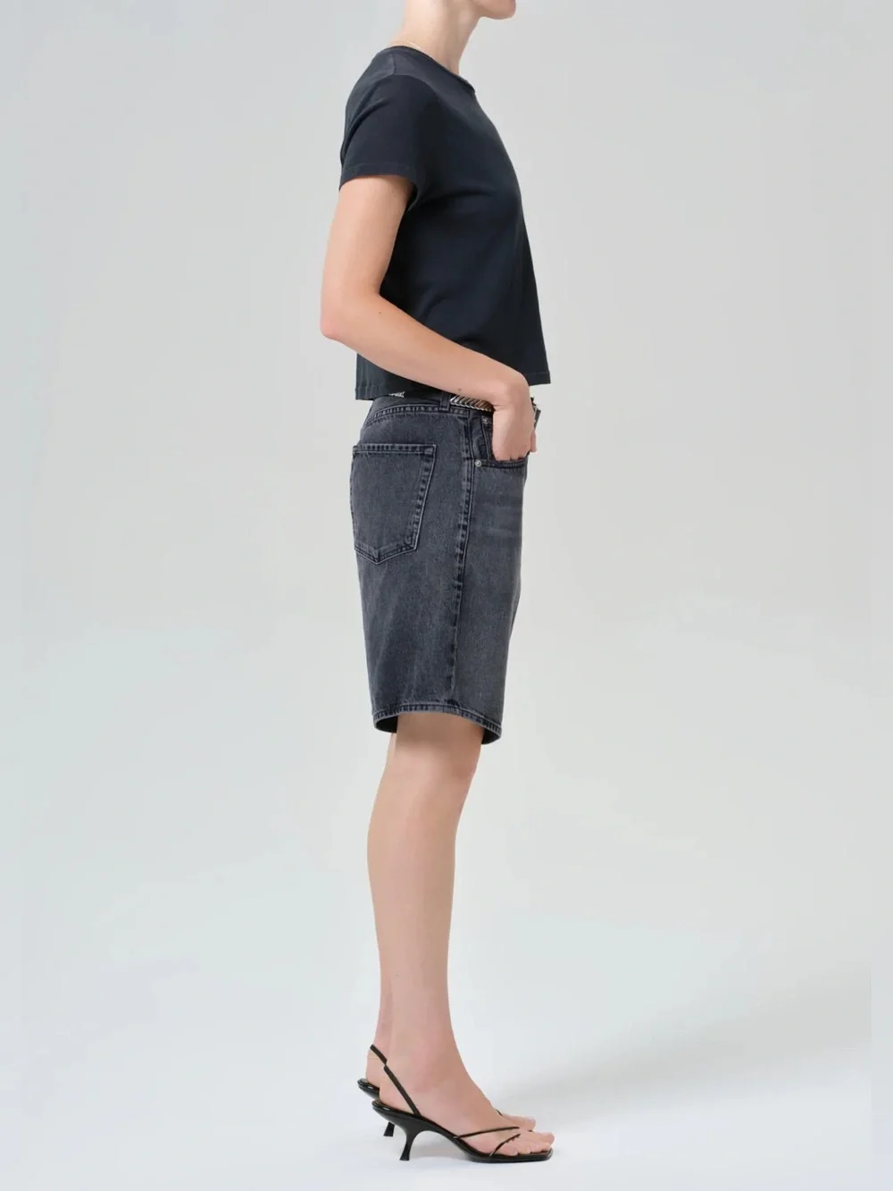Citizens of Humanity Ayla Jean Shorts Vintage Black size 27 Blokecore Streetwear